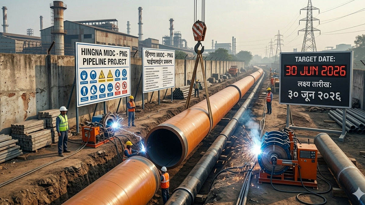 हिंगणा MIDC में उद्योगों को मिलेगी एलपीजी की किल्लत से राहत, 30 जून तक पीएनजी पाइपलाइन बिछाने का लक्ष्य