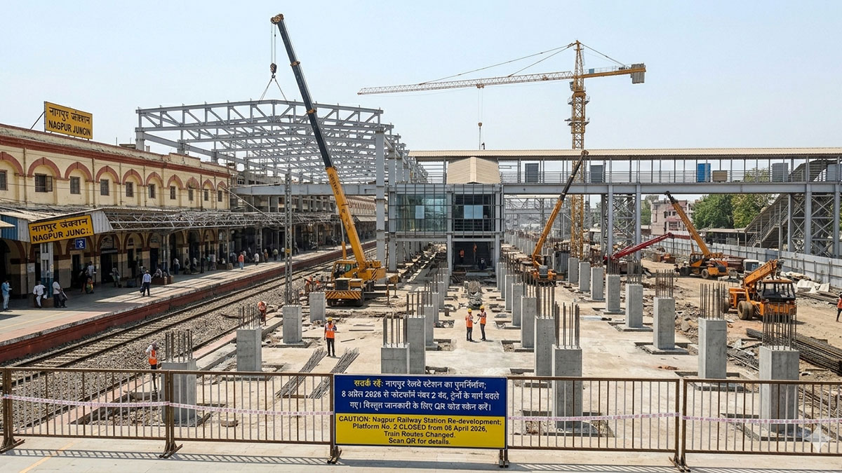 Nagpur Railway Station Re-development: 8 अप्रैल से प्लेटफॉर्म नंबर 2 बंद, मडगांव एक्सप्रेस सहित कई ट्रेनों के रूट बदले, देखें पूरी लिस्ट