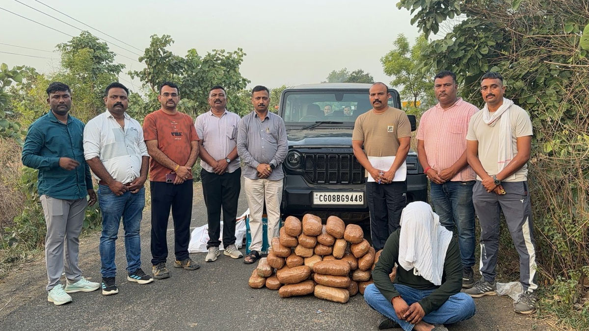 Gondia: LCB की बड़ी कार्रवाई, 38 किलो 500 ग्राम गांजा जब्त; फिल्मी अंदाज़ में पीछा कर दो आरोपी गिरफ्तार
