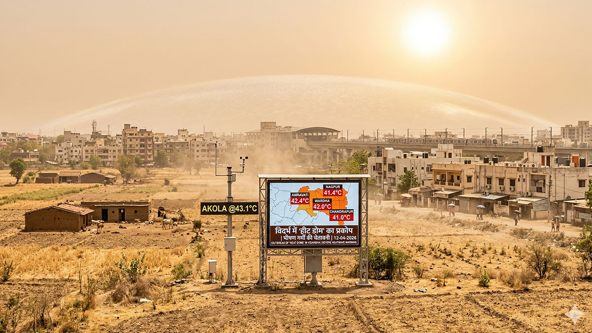 विदर्भ में 'हीट डोम' का असर: अकोला @43.1°C; नागपुर समेत कई शहरों में पारा 40 के ऊपर