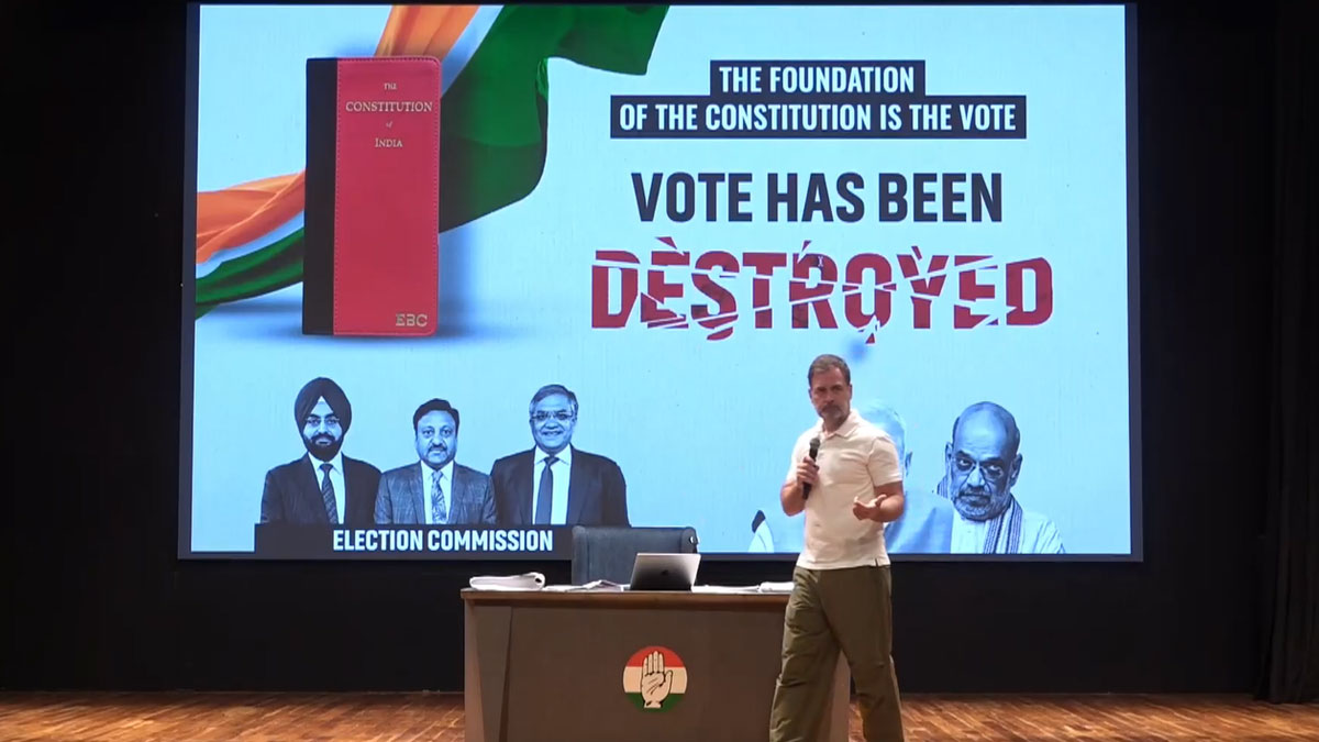 महाराष्ट्र विधानसभा चुनाव में हुई है धांधली, राहुल गांधी ने प्रेसेंटेशन देकर फिर किया दावा; वोटर लिस्ट की गिनाई खामियां