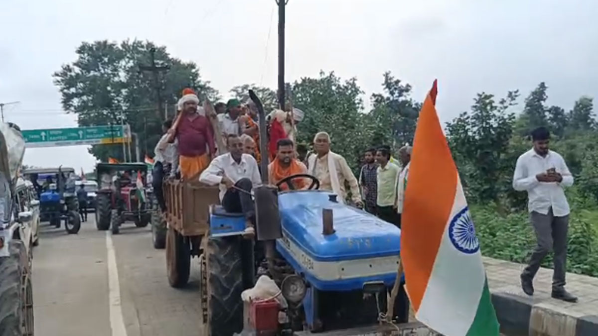 Gondia: मांगें मानो, वरना पानी की टंकी पर चढ़कर आंदोलन! किसानों का जिलाधिकारी कार्यालय पर भव्य ट्रैक्टर मार्च