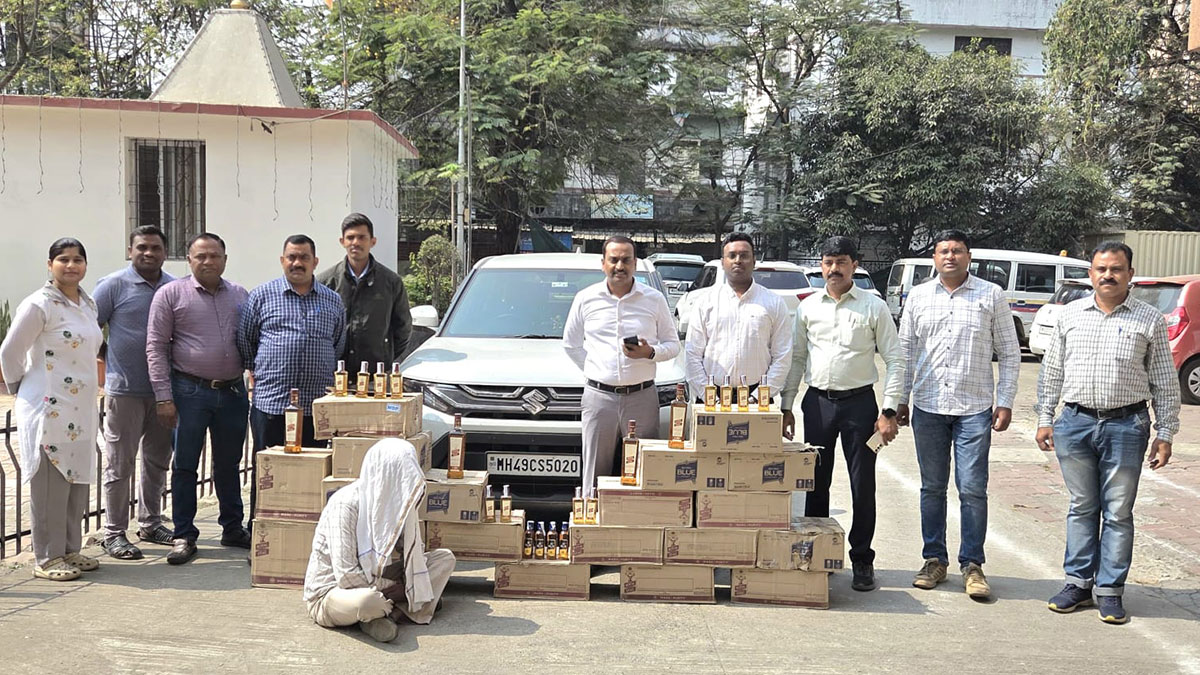 Nagpur: अवैध शराब तस्करी पर कार्रवाई, 12.26 लाख का माल व वाहन जब्त; हिंगणा क्षेत्र में एक्साइज विभाग ने की  छापेमारी