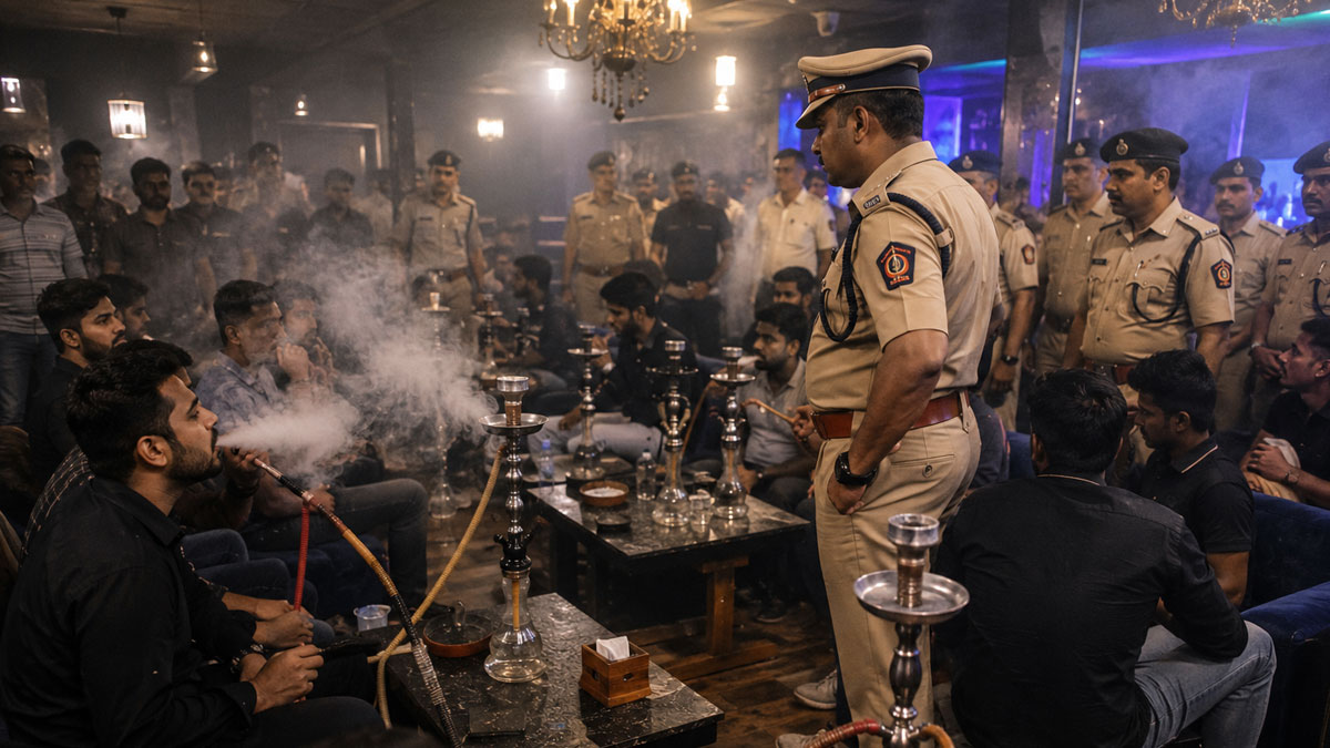 हुक्का पार्लरों पर पुलिस की सर्जिकल स्ट्राइक... आधी रात पुलिस का बड़ा एक्शन, हिरासत में 84 लोग