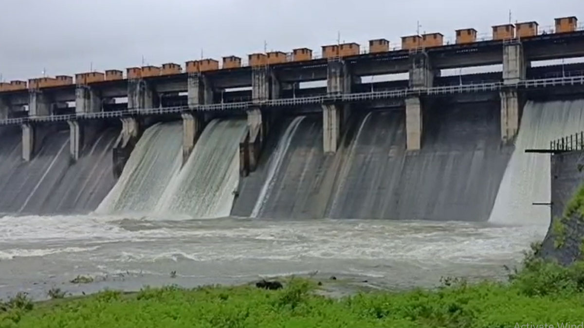 खोले गए काटेपूर्णा बांध के चार गेट, प्रति सेकंड छोड़ा गया 197.93 घन मीटर पानी, नागरिकों से सावधानी बरतने की अपील