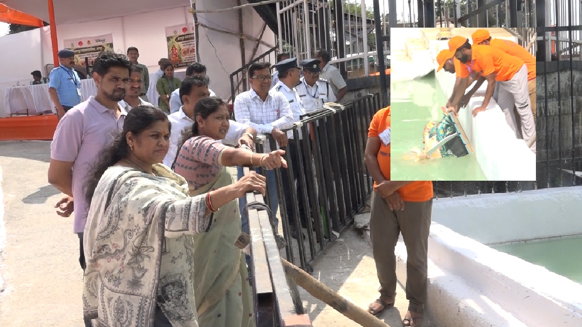 उपराजधानी नागपुर में गणेश विसर्जन की तैयारी तेज, महापौर नीता ठाकरे ने किया विसर्जन टैंकों का निरीक्षण