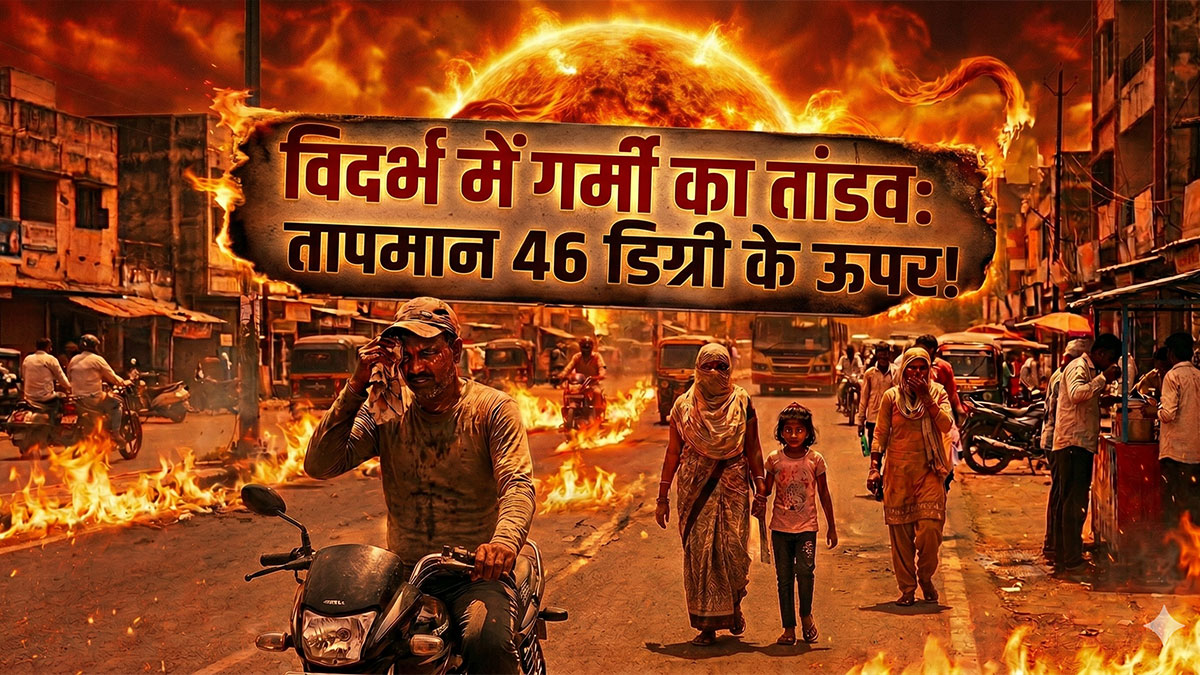 Vidarbha Weather Update: दिन के साथ रात में भी बरस रही आग, लगातार दूसरे दिन वर्धा-अकोला-अमरावती में तापमान 46 डिग्री के ऊपर