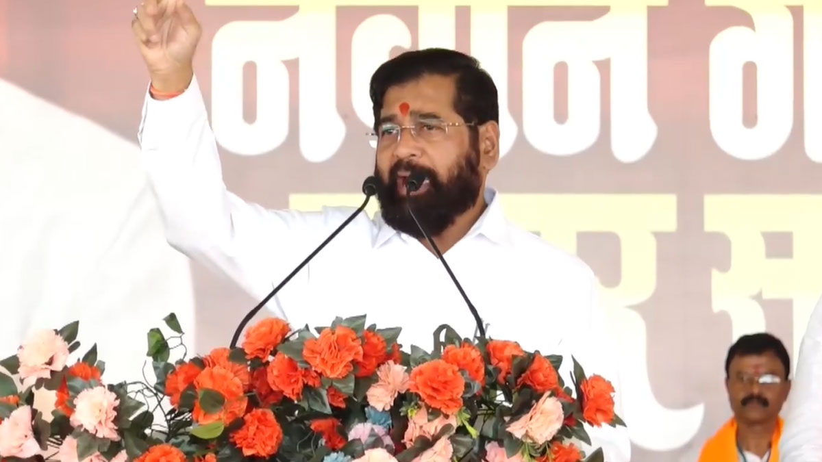 ﻿शिवसेना उम्मीदवार के लिए उपमुख्यमंत्री शिंदे ने किया प्रचार, नाम लिए बिना एनसीपी-भाजपा पर बोला हमला