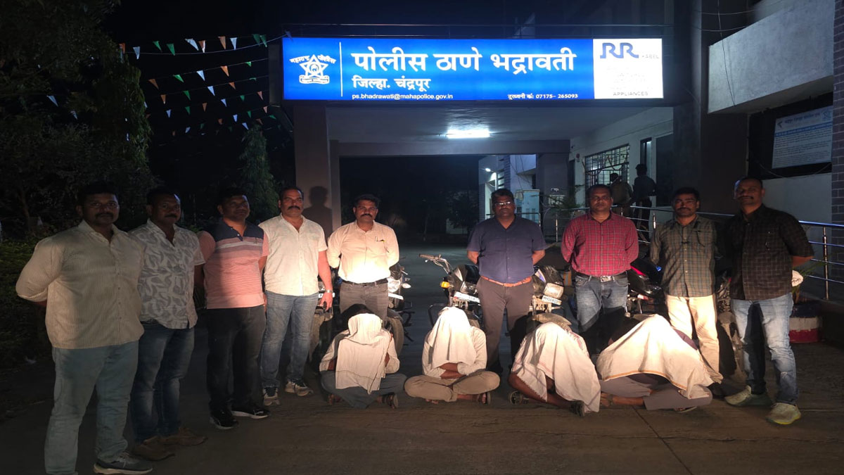 Chandrapur: जंगल में सजे जुए के अड्डे पर छापा, स्थानीय अपराध शाखा ने की गिरफ्तारी