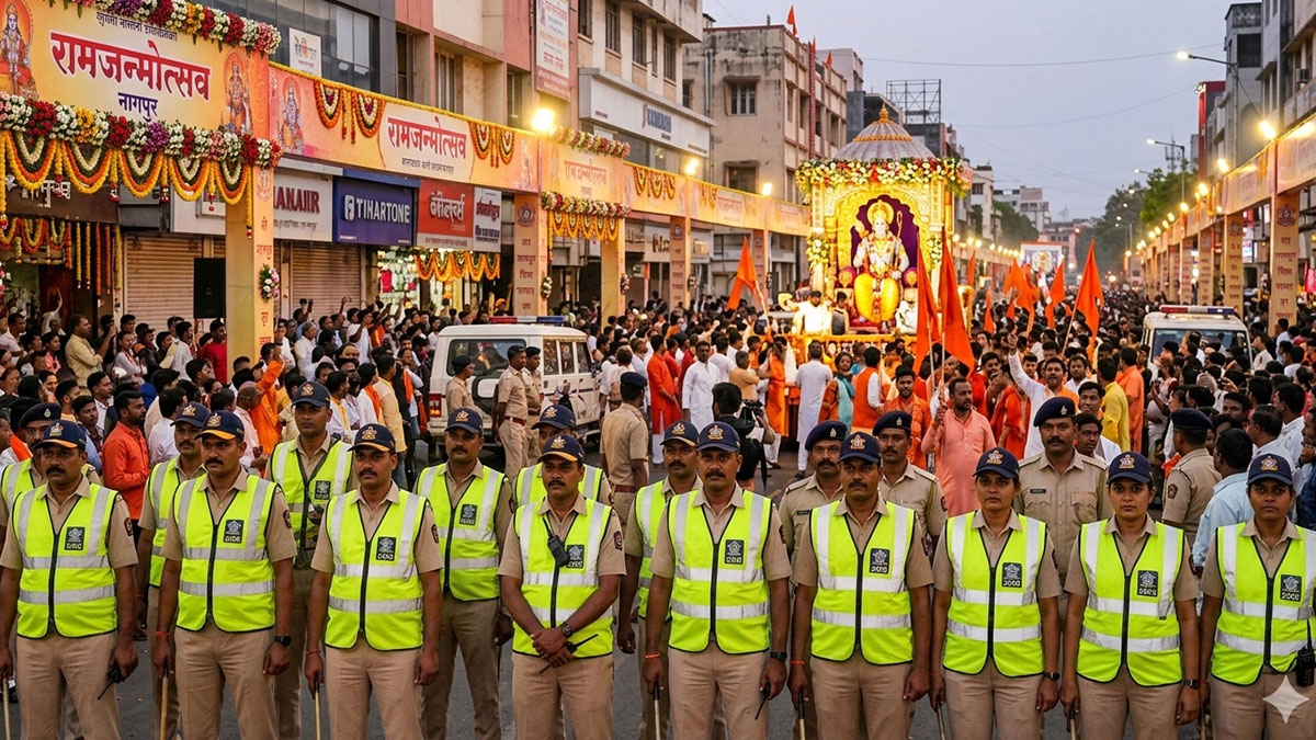 Nagpur: रामनवमी पर नागपुर में हाई अलर्ट, 2500 पुलिसकर्मी सुरक्षा में रहेंगे तैनात